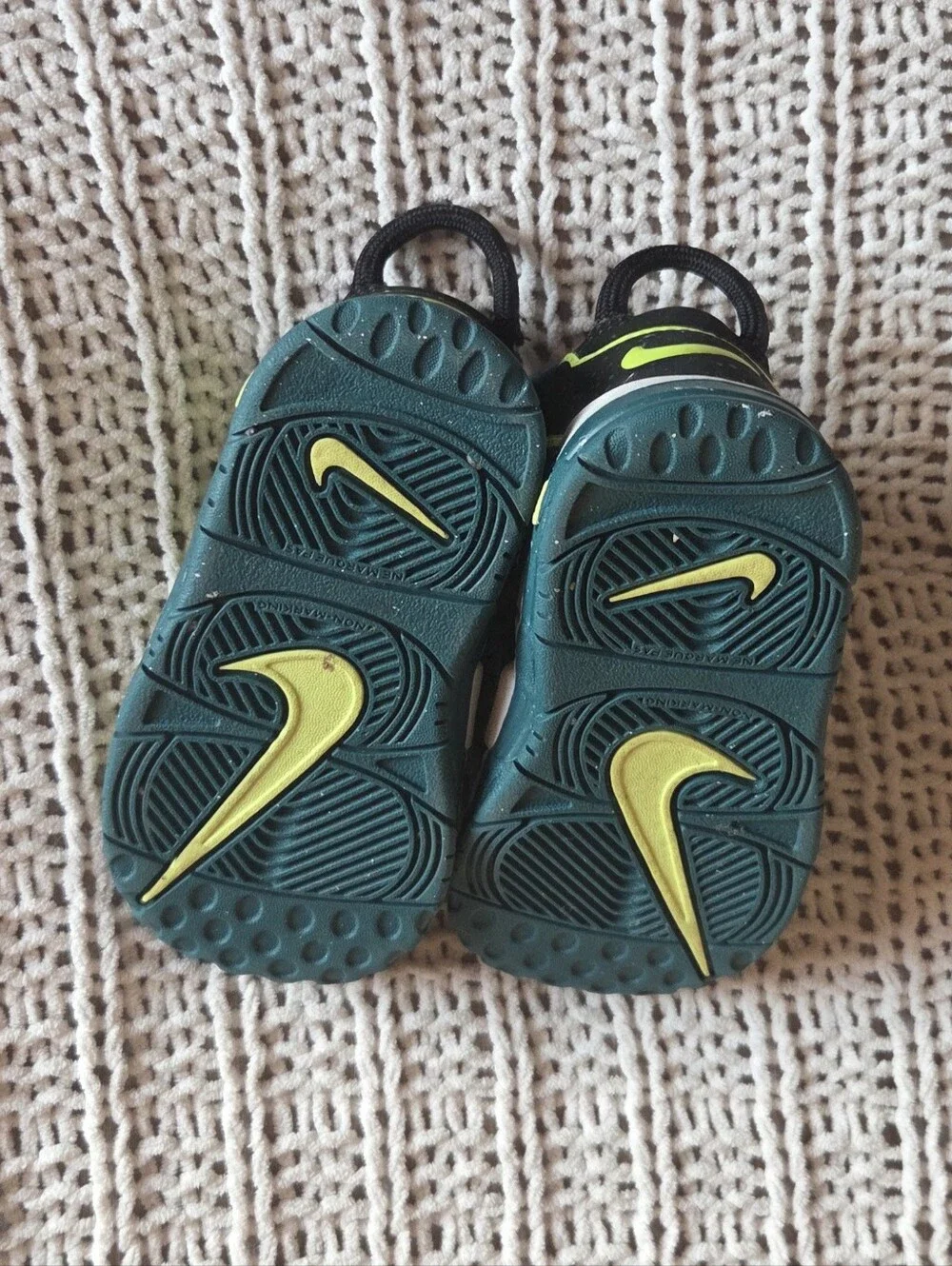 Nike (TD) Nike Air More Uptempo 'Black Volt Geode Teal' BABY'S Size 6c